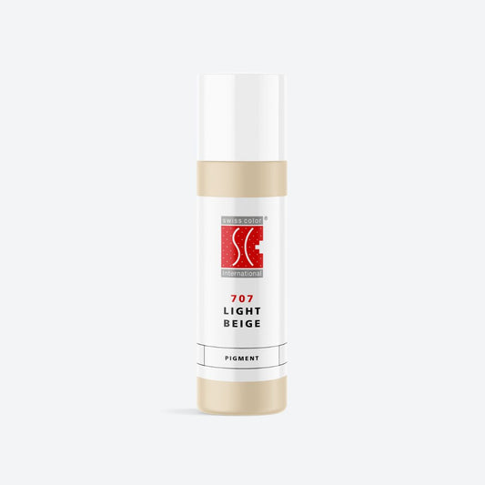 Flacone pigmento 707 Light Beige – Beige chiaro neutro per camouflage, liplight e correzioni PMU Serie 7 Swiss Color, formula minerale purificata.